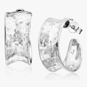 JEAN RACHEL JEWELRY 925 Sterling Silver Hoop Earrings